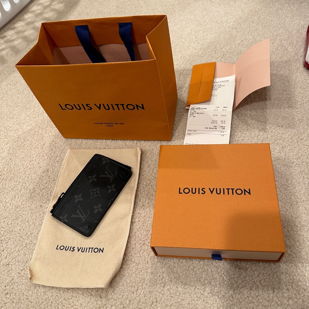 NEW Louis Vuitton Mens Eclipse Multi Card Holder Trunk M80556 + Original Receipt - Picture 2 of 9